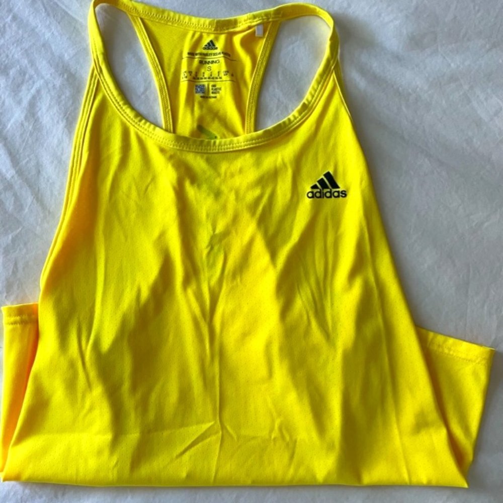 adidas Made With Parley Ocean Plastic Yellow Tank Top